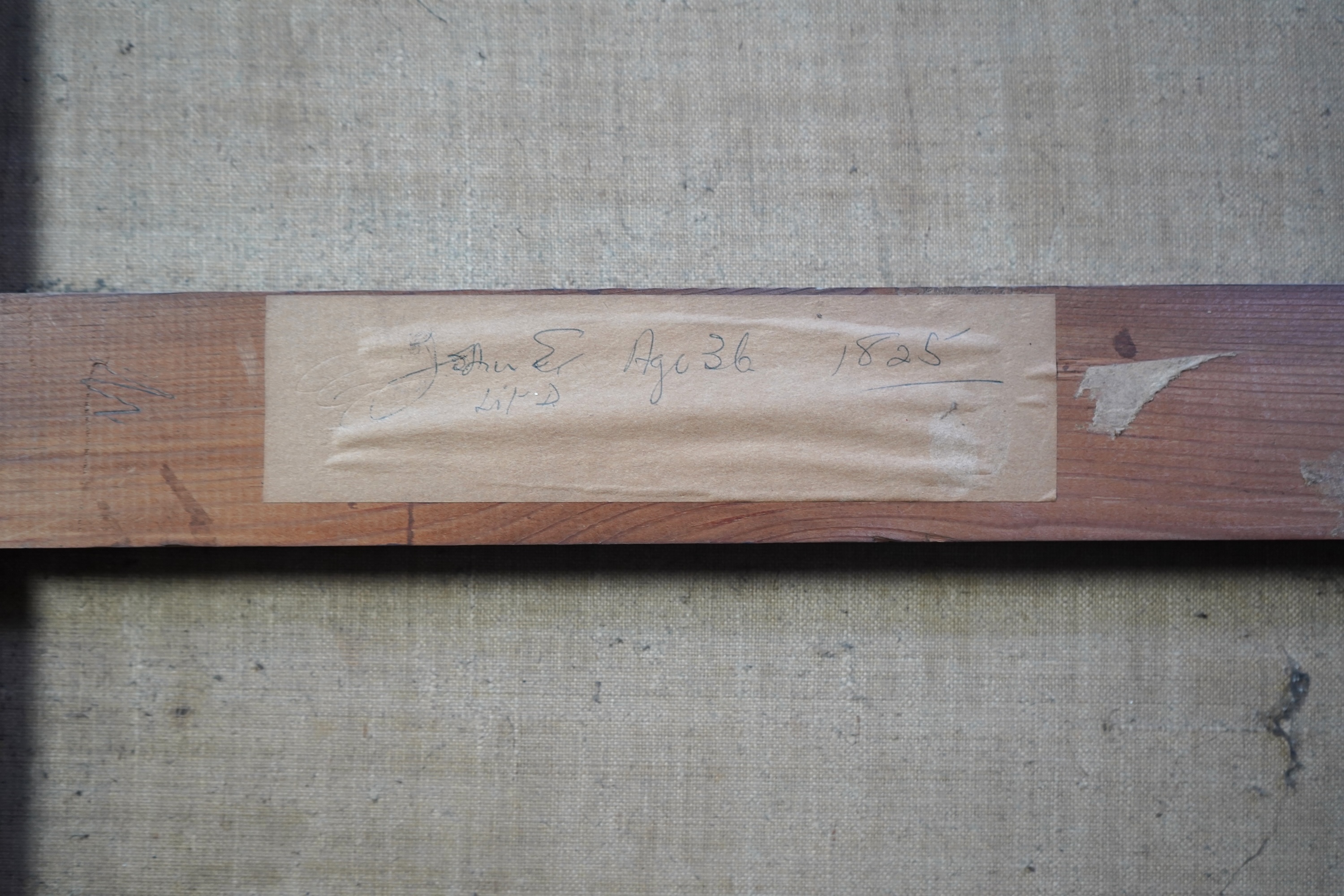 English School, 19th century, A portrait of a scholarly gentleman holding a book